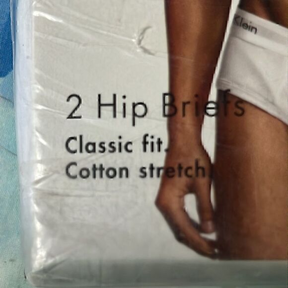 Calvin Klein 2 Pack Hip Briefs White - Picture 6 of 7